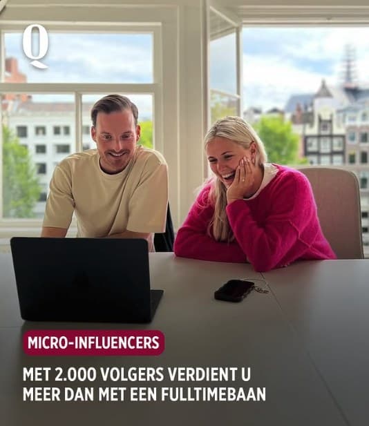 Quote article: micro-influencers earn more with 2,000 followers than with a full-time job