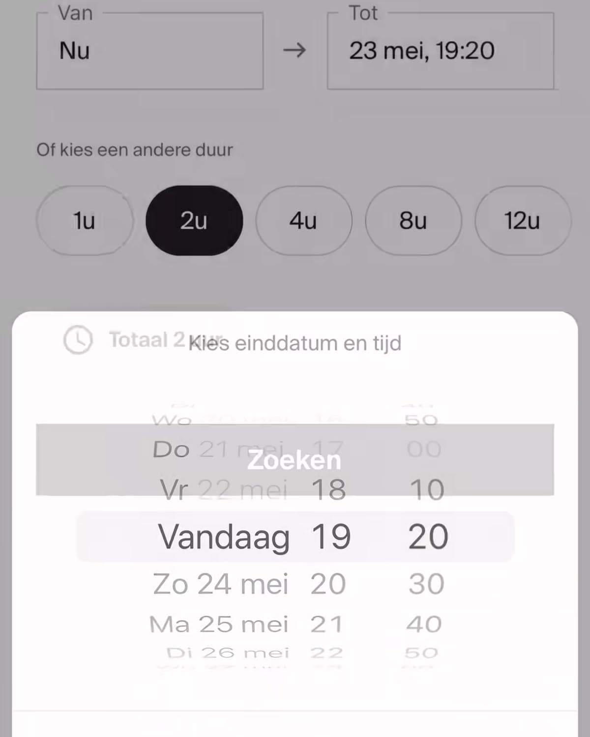 Creator booking a ParkBee parking spot